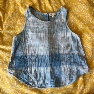 cloth & stone top with button down back